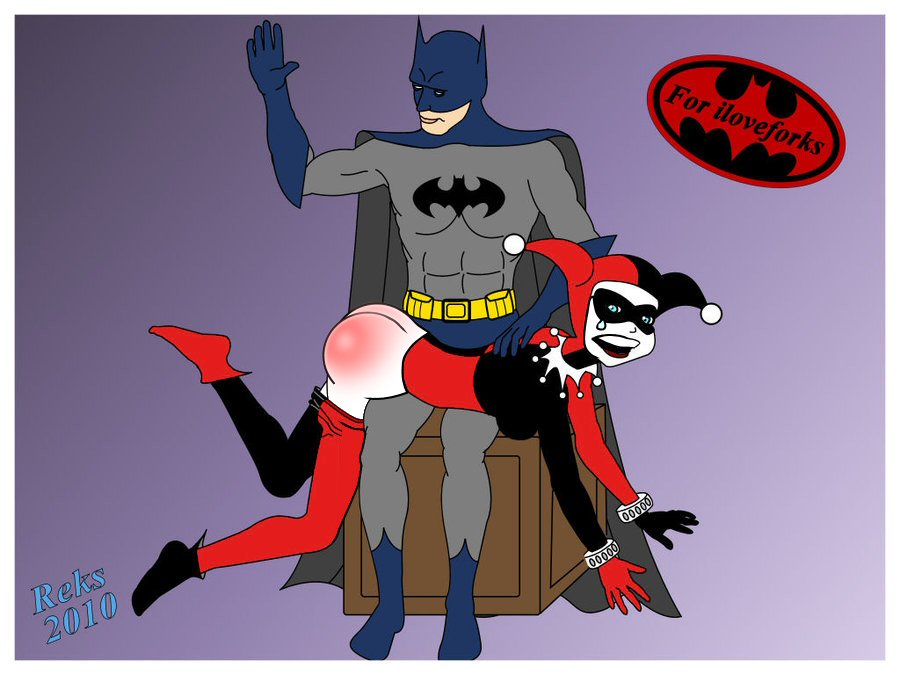 batman spanks harley quinn by reks321