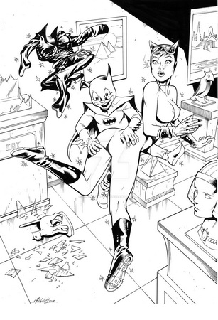 Bat-Mite spanks catwoman