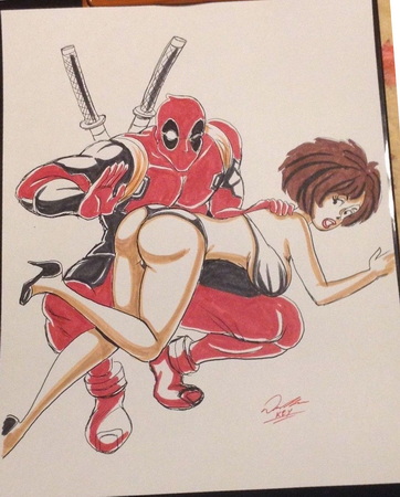 deadpool spanks domino