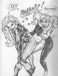 harley quinn spanks black canary