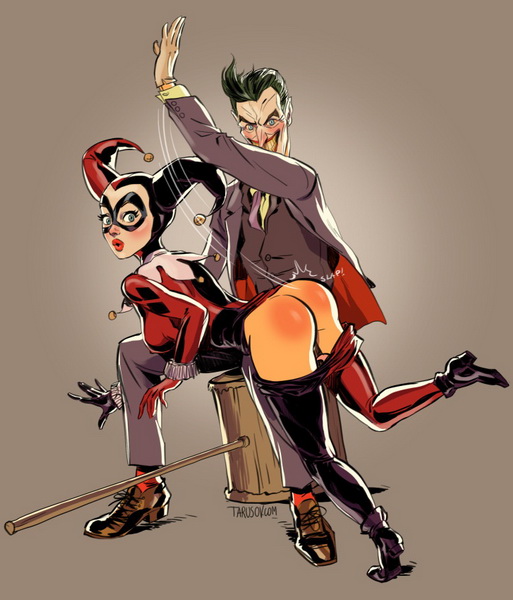 joker spanks harley quinn