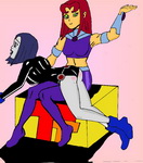 starfire spanks raven