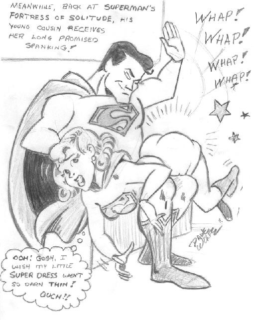 superman spanks supergirl