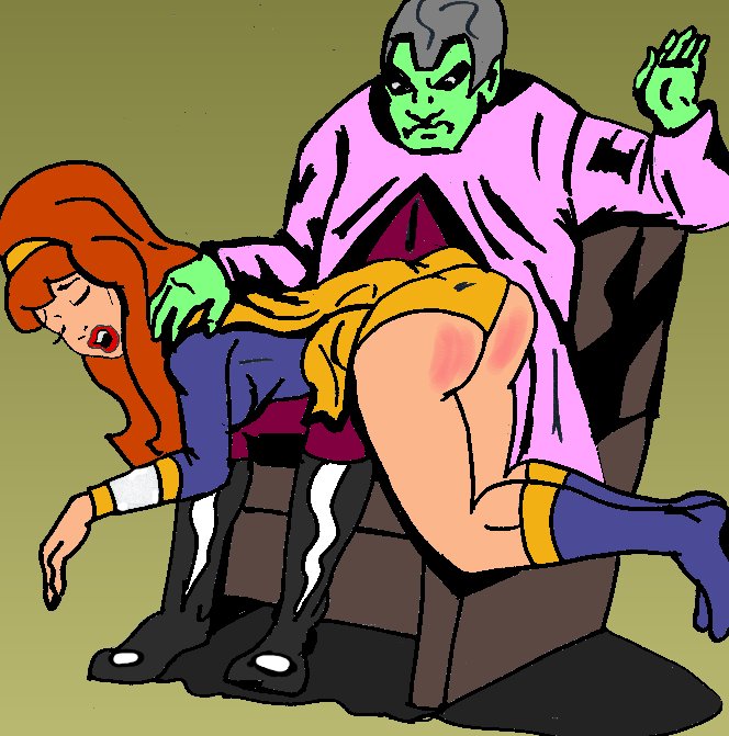 generic superheroine spanked