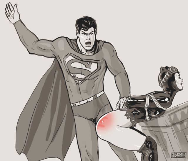 superman spanks catwoman by mr. jer