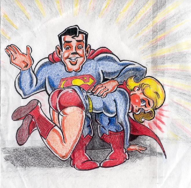 superman spanks supergirl by dave wolfe